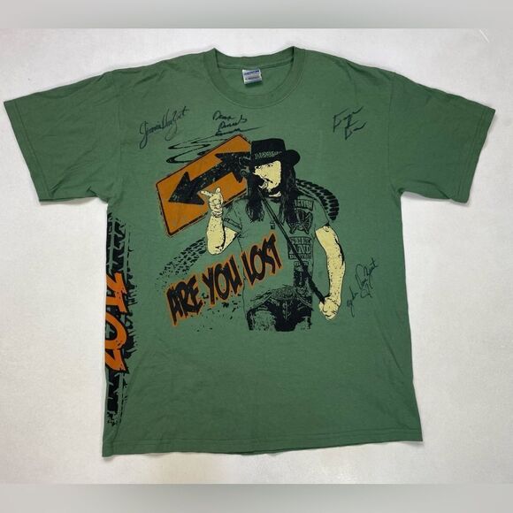 Jimmie Van Zant American De Tour Are You Lost 2012 T-shirt Men Large Green Music - Picture 1 of 9